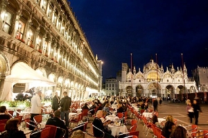 Piazza San Marco at night, Venice.