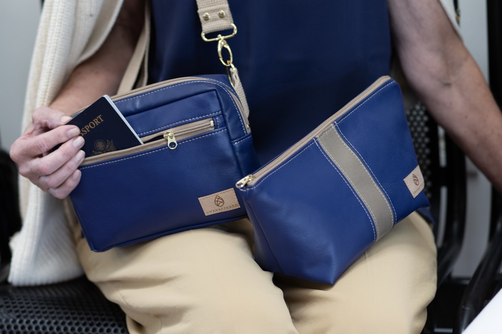 the best travel products for 2023: Unshattered Southwest Airlines leather travel bags 