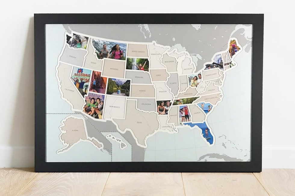 the best travel products for 2023: ThunderBunnyLabs' 50 States Travel Map
