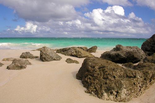 Coral rocks at Crane Beach , Barbados