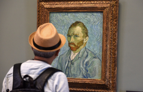 Vincent van Gogh self-portrait in the Musée d'Orsay in Paris