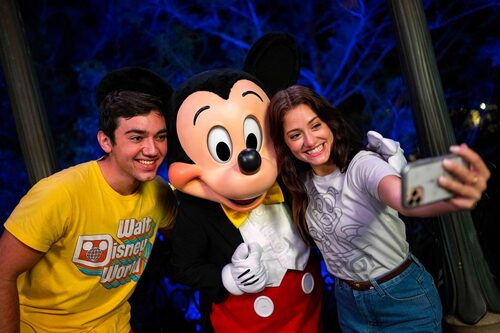 Disney Magic Kingdom meeting Mickey Mouse