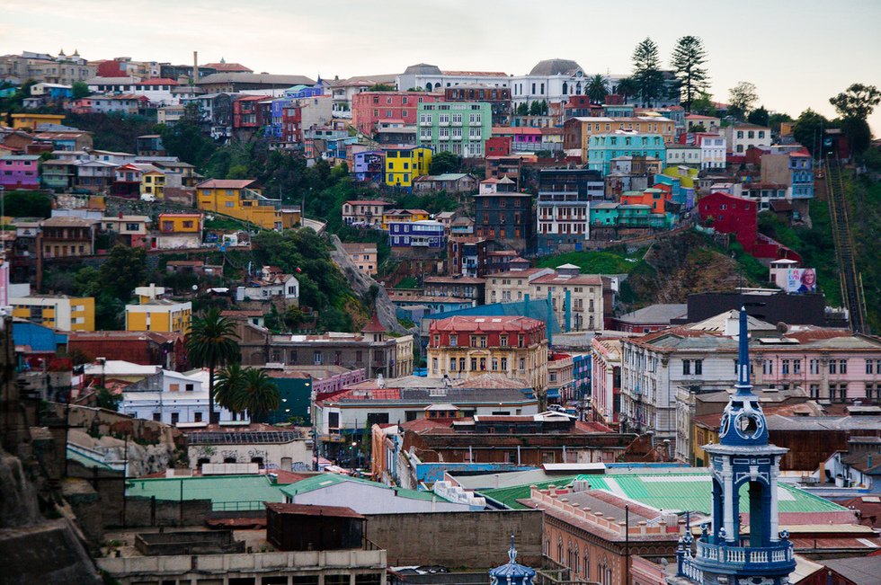 Colorful homes on the hills of Valparaíso