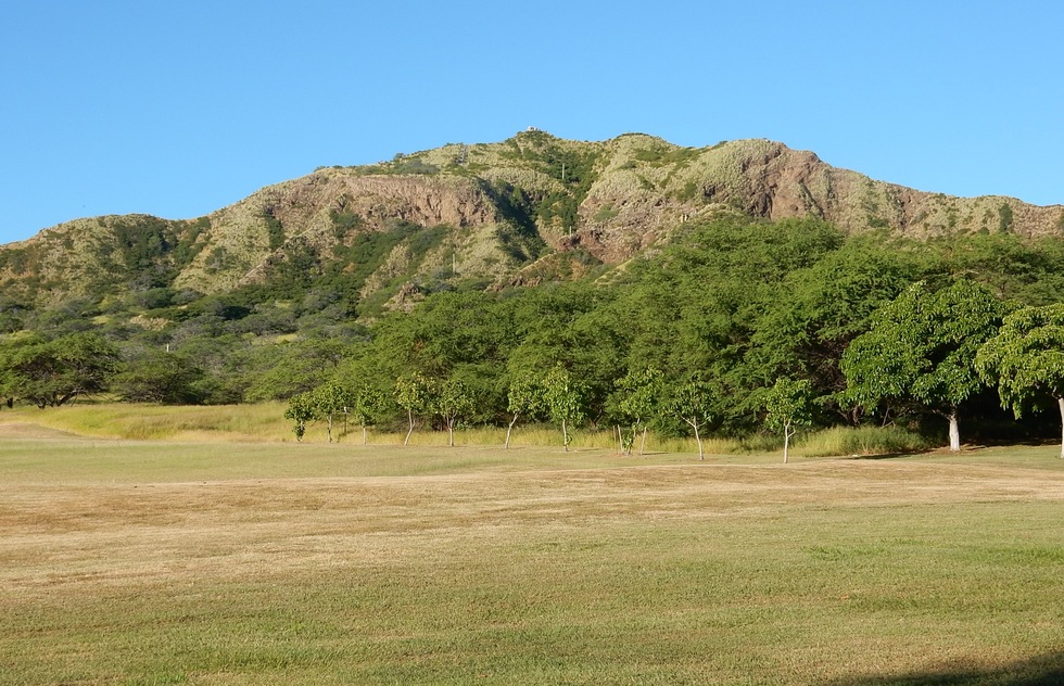 View of Diamond Head from the crater