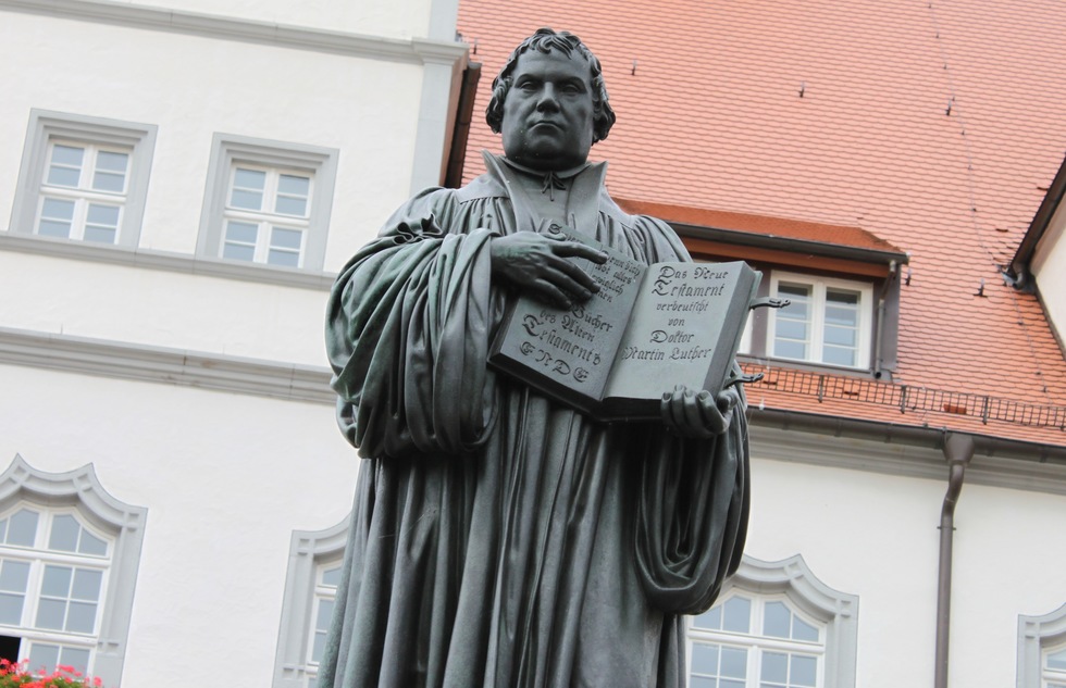 Statue of Martin Luther in Wittenberg, Germany
