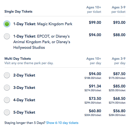 Walt Disney World Prices Hit a New Record: $99 Per Day! | Frommer's