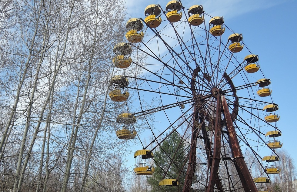 Abandoned amusement park in the Chernobyl exclusion zone in the Ukraine