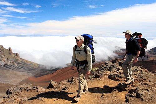 Scale a 10,000-foot dormant volcano and peek into the crater at Haleakala National Park.