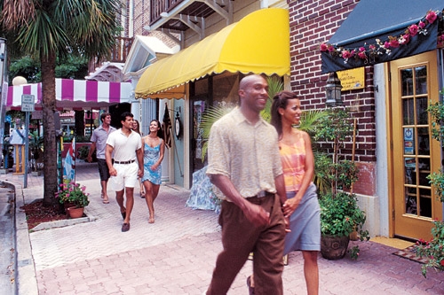 Antiques, art galleries, clothing stores, gift boutiques, restaurants, playhouse productions, entertainment and historic buildings make up Historic Cocoa Village.