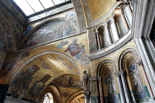 Mosaics like those decorating the interior of San Marco helped the illiterate masses to understand biblical teachings.