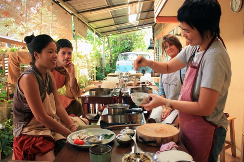 Cooking class in session at A Lot of Thai in Chiang Mai, Thailand. Photo: Courtesy A Lot of Thai