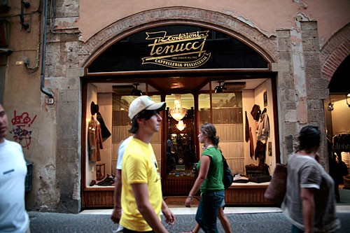 Lucca's Via Fillungo is where lucchesi come to shop or take an evening passeggiata.