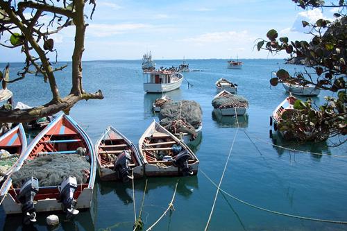 Playa Valdez is a fishing port at Porlamar on the southeastern coast of Isla de Margarita, Venezuela