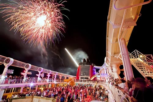 The fireworks-at-sea show aboard Disney Dream. Courtesy Disney Cruise Line