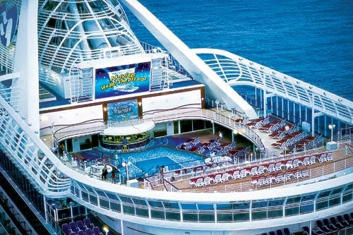 "Movies Under the Stars" is a popular activity for families aboard Princess Cruises' Caribbean Princess. Courtesy Princess Cruises