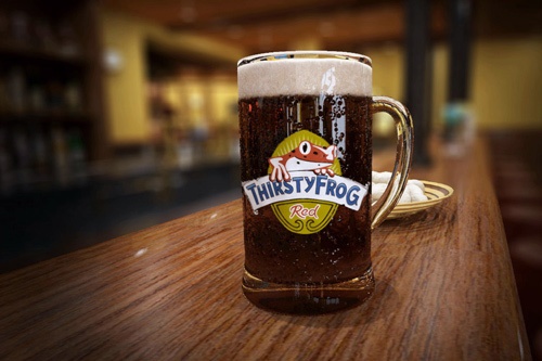 The RedFrog Pub's house brew, ThirstyFrog Red Lager. Photo: Courtesy of Carnival Cruise Lines