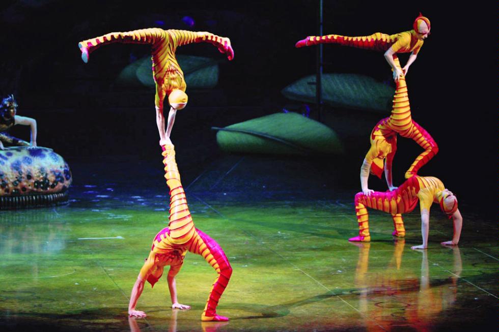 A performance of Cirque du Soleil in Montreal.