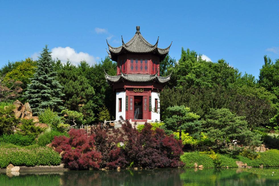 The Chinese Garden at the Jardin Botanique in Montreal.