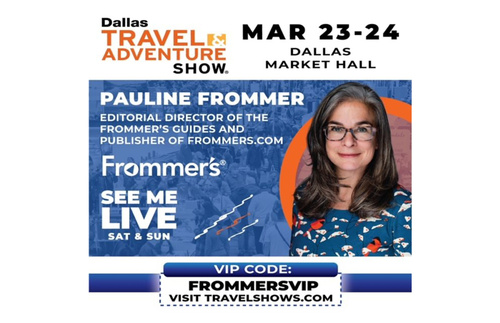 Pauline Frommer at Travel and Adventure Show Dallas March 23 2024