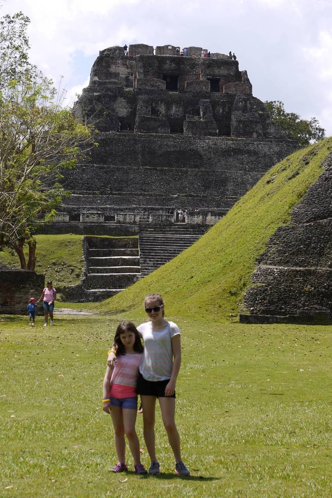 Climbing the ancient Mayan temple of Xunantunich was just one of many adventures available to families in Belize