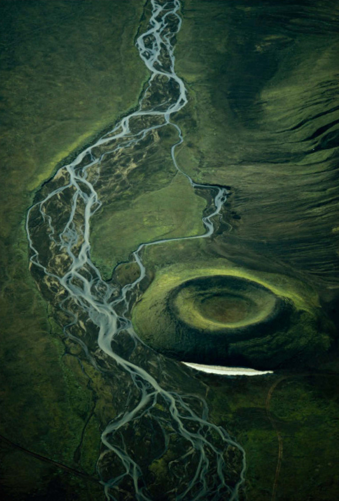 Eldhraun, Iceland. In 1783, a volcanic eruption sent lava flowing across southern Iceland, creating scores of craters and burying an area twice the size of Chicago with lava three stories deep. Two hundred years later, a gentler landscape has emerged.