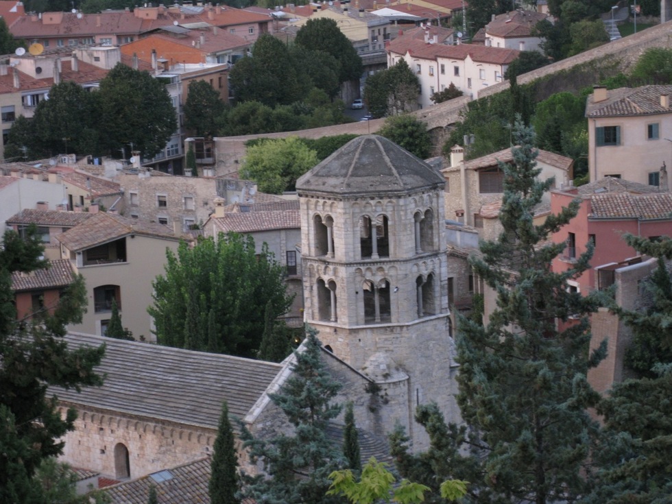 An aerial shot of Girona