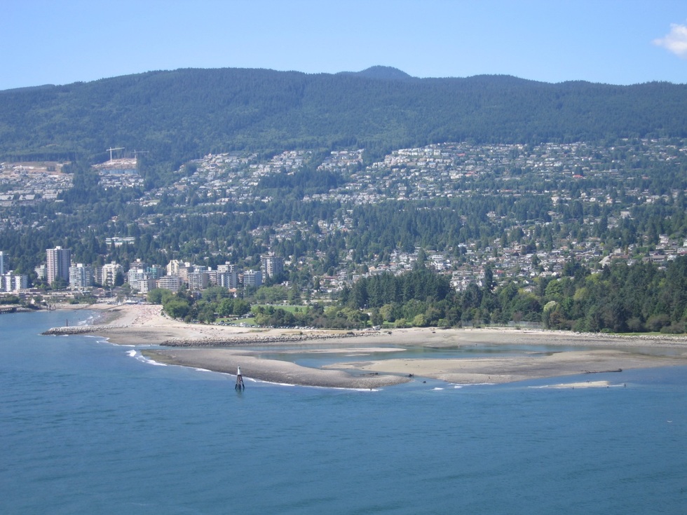 Image of Stanley Park in Vancouver British Columbia taken from Prospect Point