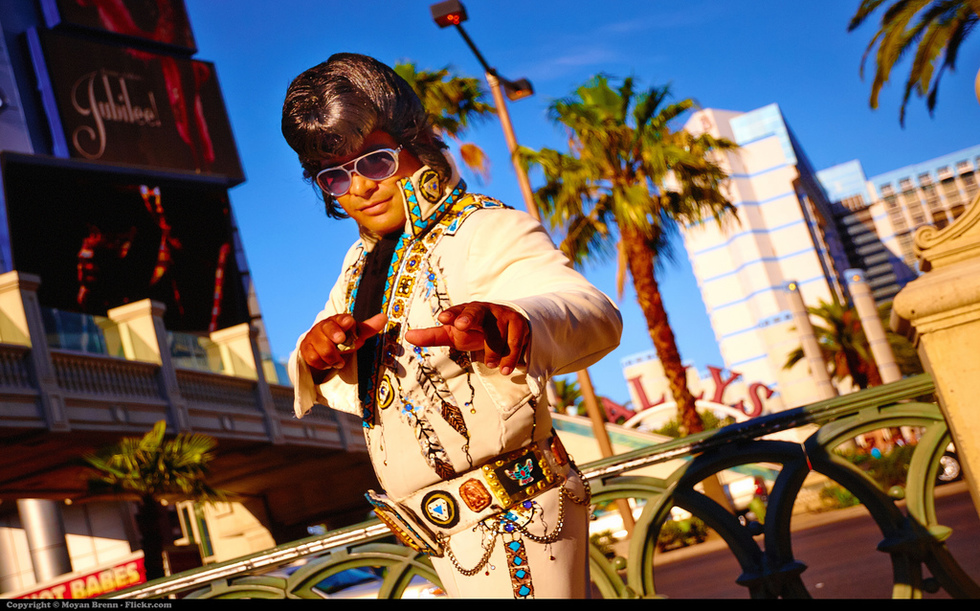 Elvis welcomes visitors to Las Vegas