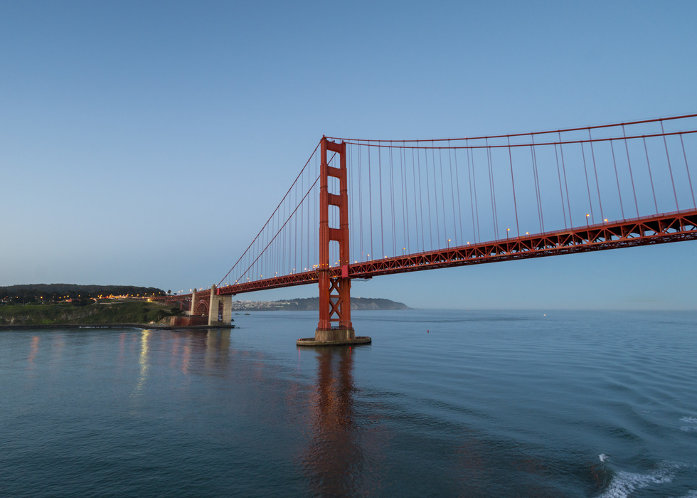 The golden Gate Bridge, San Francisco