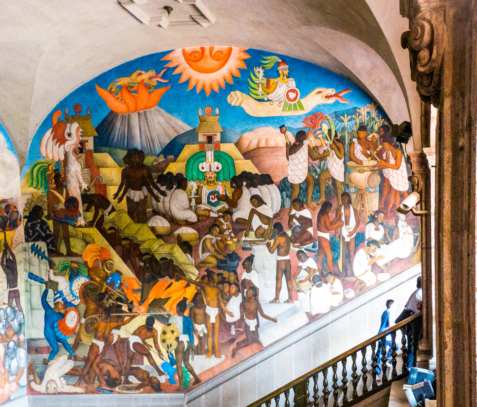 A mural by Diego Rivera from the Palacio Nacional