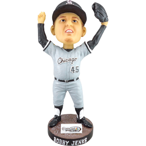 A bobble head of 2005 World Series champion and White Sox player Bobby 