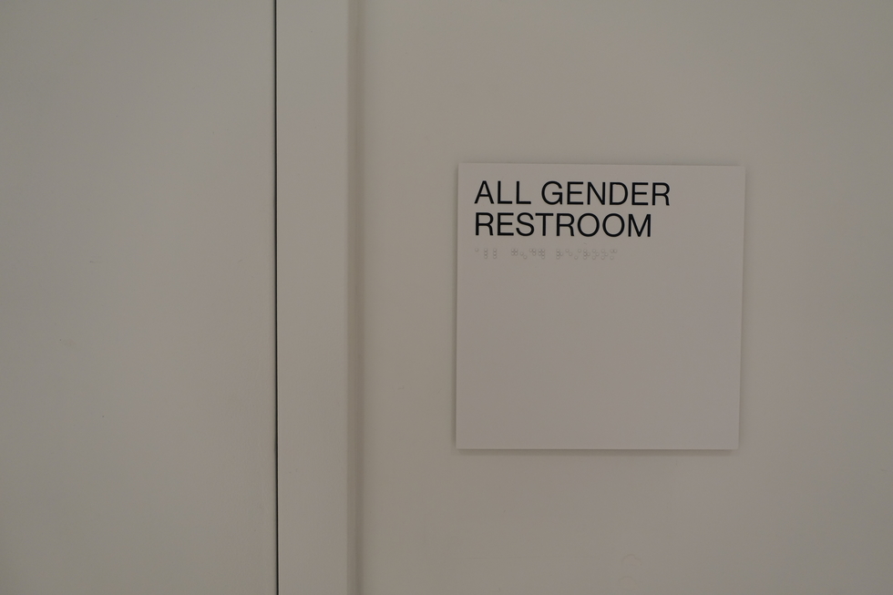 A gender neutral bathroom at the Whitney Museum