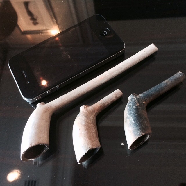 Clay pipes from Thames in London