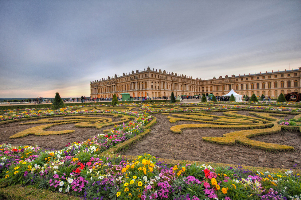 The gardens of the Palace of Versailles. 