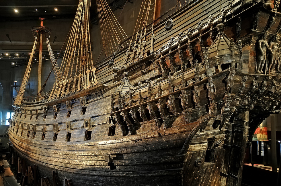 The warship Vasa in Sweden. 