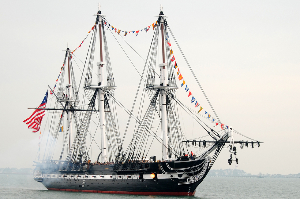 Old Ironsides on the water