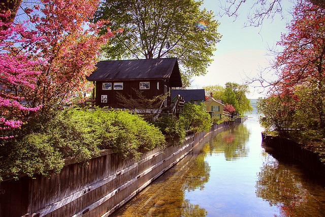 A photo of a canal in the Finger Lakes