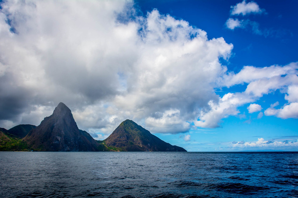 The Pitons of St. Lucia.