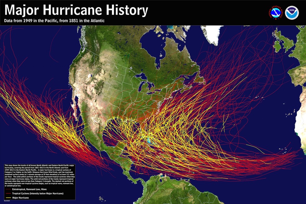 Hurricane season July through September