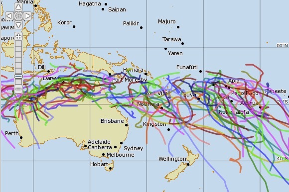 Cyclone season January through March