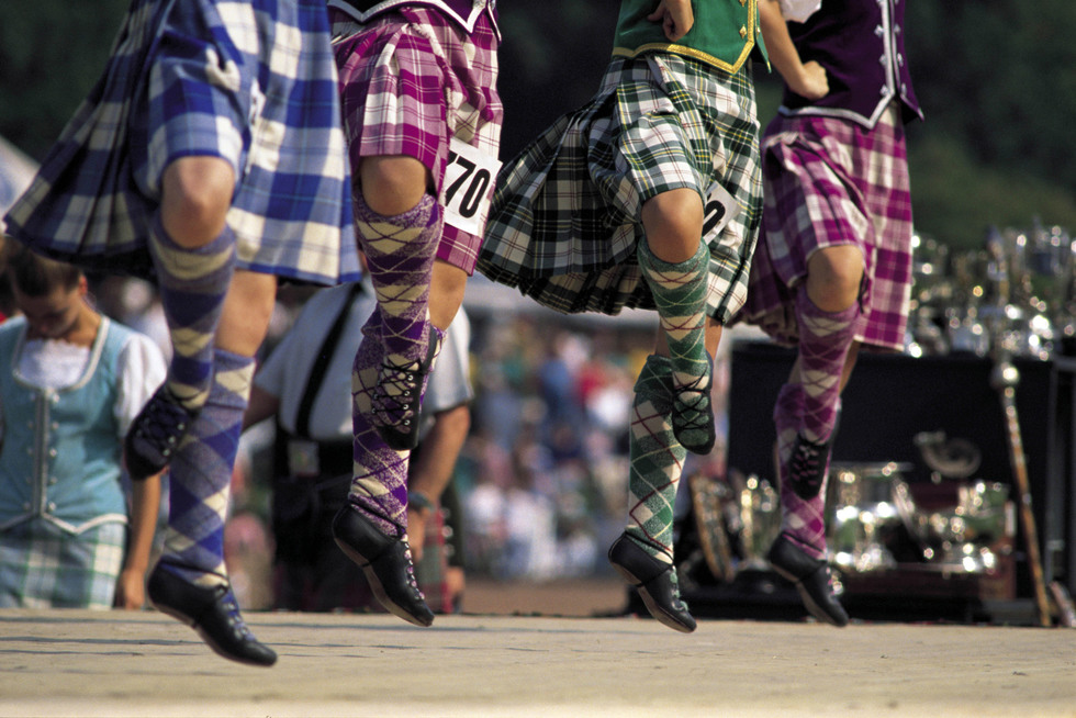 Kilt dancing in Scotland