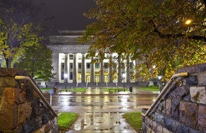 The grand Angell Hall at the University of Michigan in Ann Arbor.