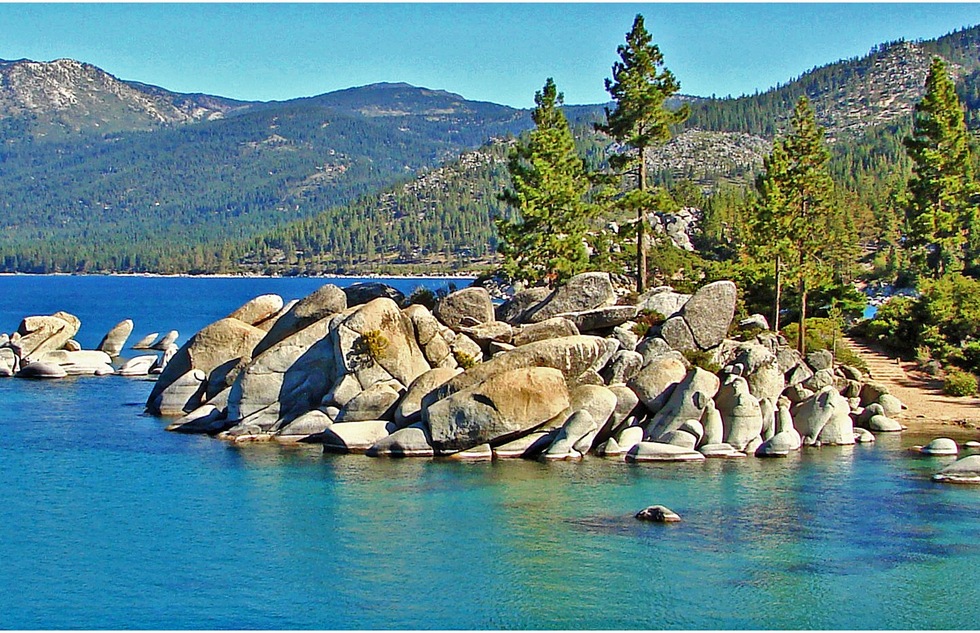 The blue, blue waters of Lake Tahoe