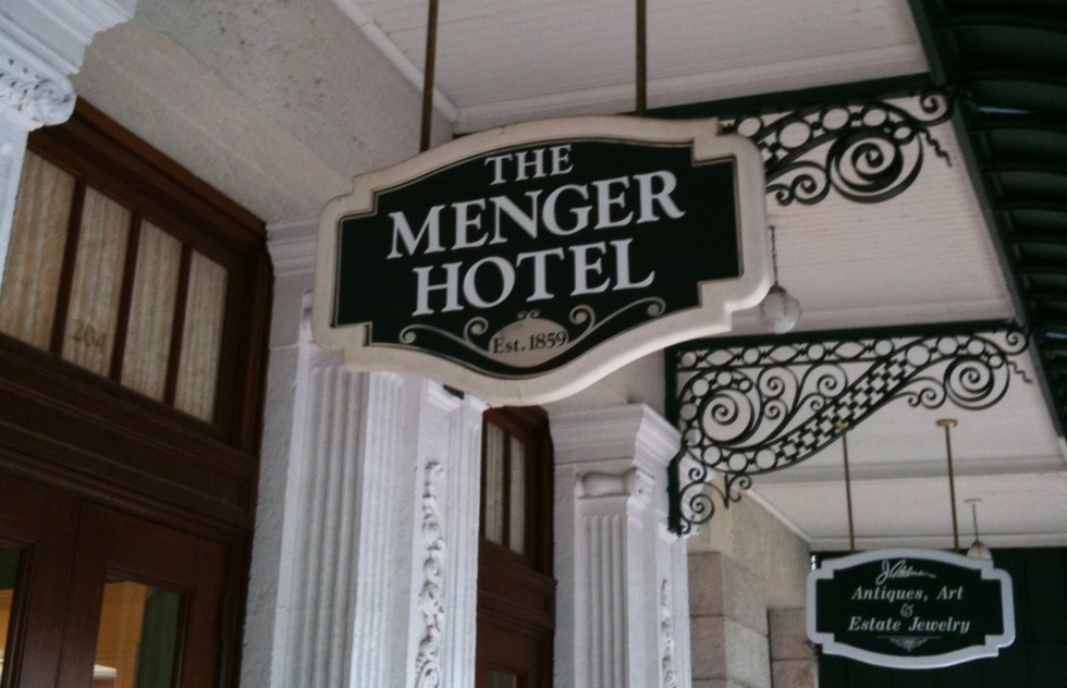 Sign for The Menger Hotel in San Antonio