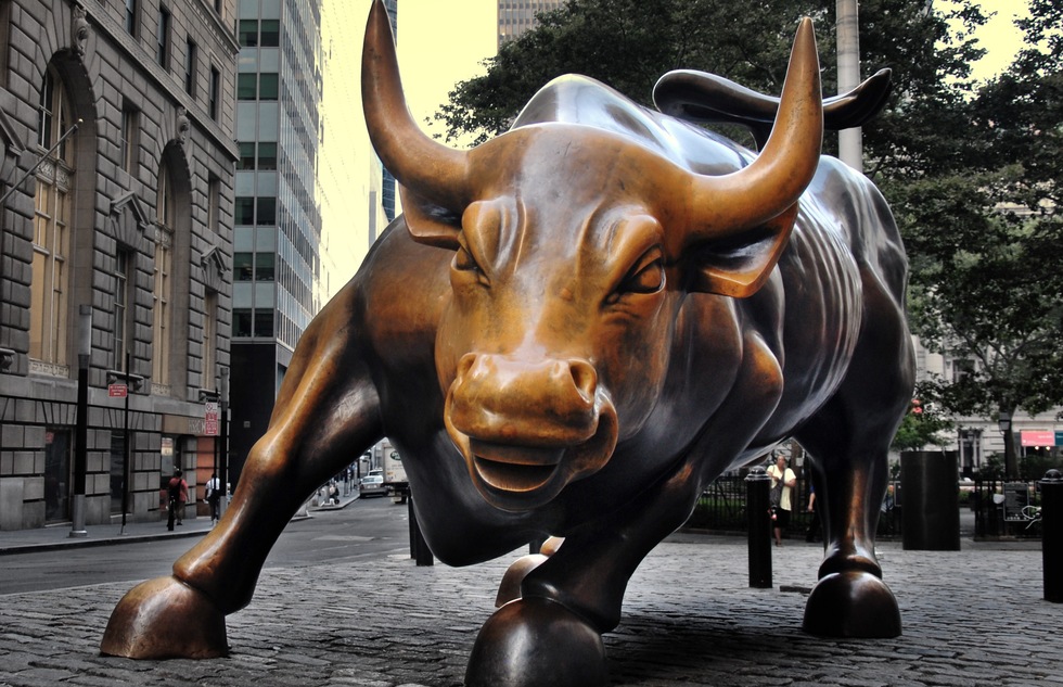 Charging Bull statue in New York City's Financial District