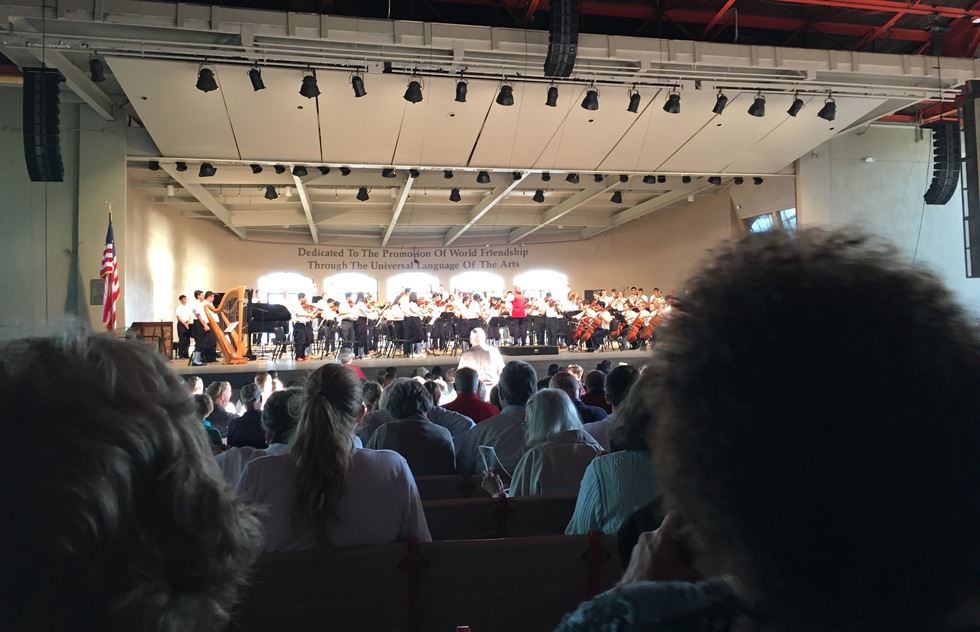 The World Youth Symphony Orchestra performing at Interlochen Center for the Arts