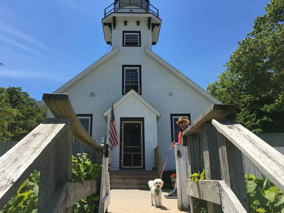The 1870 Mission Point Lighthouse on Old Mission Peninsula in Michigan