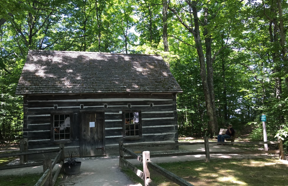 The Hesler Log House on Old Mission Peninsula in Michigan