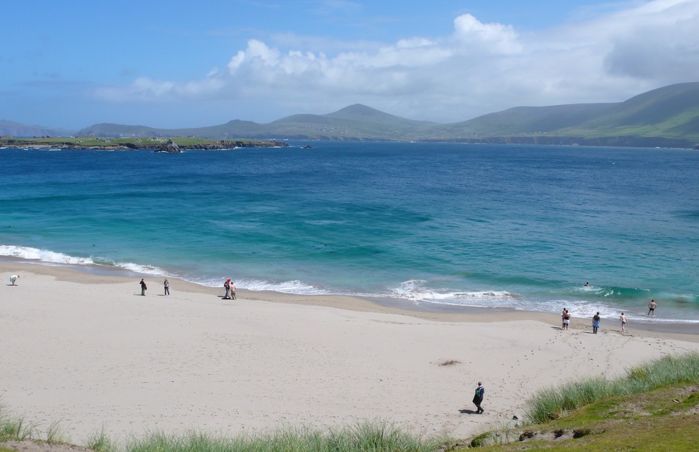 A sandy beach along Ireland's Great Blasket Island