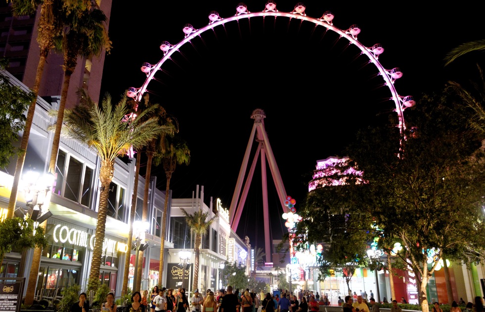 The High Roller Observation Wheel above the Linq in Las Vegas, Nevada